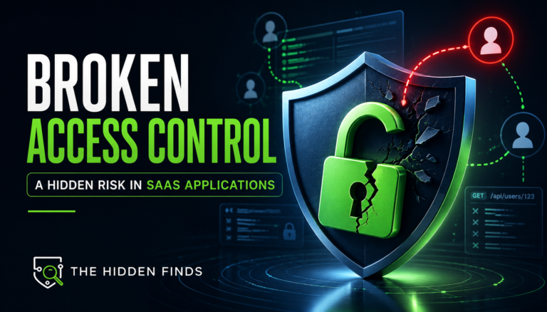 Title card: Broken Access Control. A cracked padlock on a shield, with a red path from an outside user and a GET /api/users/123 request log